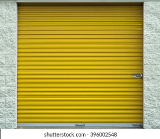 Self Storage Door. Life Style, Storage, Moving, Storing, Organizing Concept.