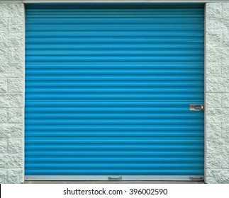 Self Storage Door. Life Style, Storage, Moving, Storing, Organizing Concept.