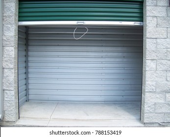 Self Storage Unit With Door Open To Empty Unit