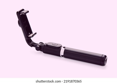 Selfie stick isolated on white background. clipping path 