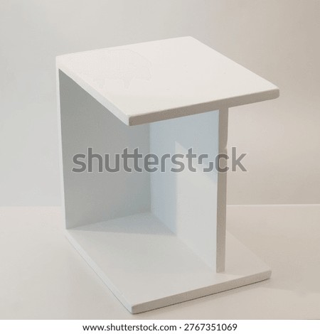 Selfmade Berlin stool, vintage and painted white, high position