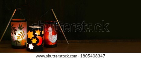 selfmade lanterns for Saint Martin's Day, headline                               