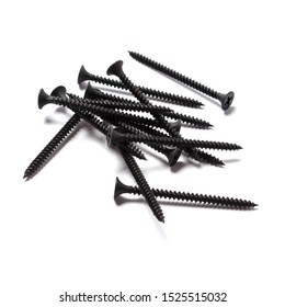 Self-tapping screws isolated on a white background