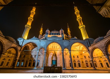 Selimiye Mosque At Night Long Exposure. Edirne, Turkey.