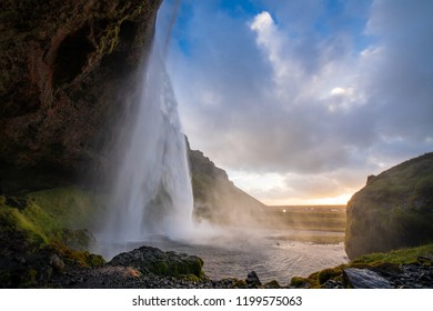 Seljalandsfoss Waterfall In Iceland