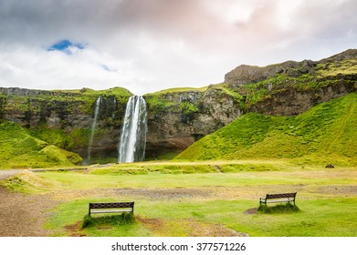 Seljalandsfoss Waterfall In Iceland.