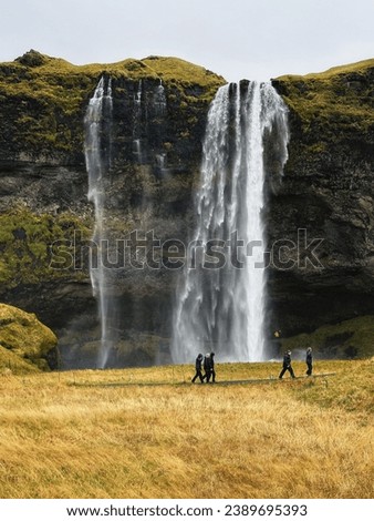 Seljalandsfoss waterfall in Iceland. Autumn season.