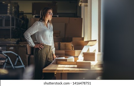 Selling online business owner at office. Businesswoman working at online business store. - Shutterstock ID 1416478751