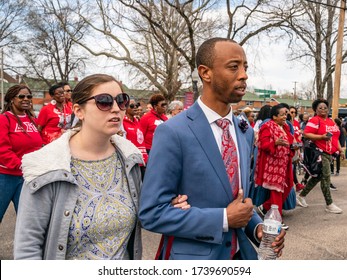 SELMA, ALABAMA / USA - March 1, 2020: Scenes From The March To Commemorate Bloody Sunday, 55 Years Later.