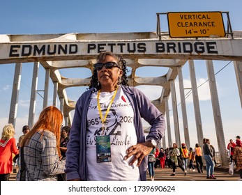 SELMA, ALABAMA / USA - March 1, 2020: Scenes From The March To Commemorate Bloody Sunday, 55 Years Later.