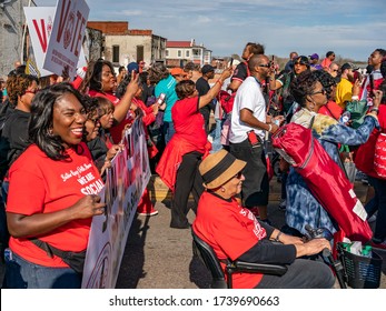 SELMA, ALABAMA / USA - March 1, 2020: Scenes From The March To Commemorate Bloody Sunday, 55 Years Later.