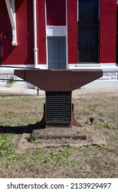 Selma Alabama USA - March 1 2022: Foundry Anvil Old Depot Museum