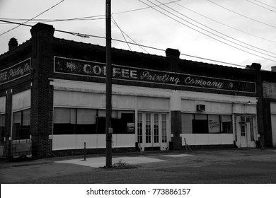 Selma, Alabama USA- October 21, 2017: Building In Downtown Selma Alabama, The Scene Of A Civil Rights Movement And Beginning Of The Selma To Montgomery Voting Rights Trail.