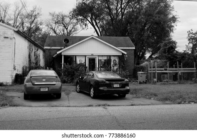 Selma, Alabama USA- October 21, 2017: Building In Downtown Selma Alabama, The Scene Of A Civil Rights Movement And Beginning Of The Selma To Montgomery Voting Rights Trail.