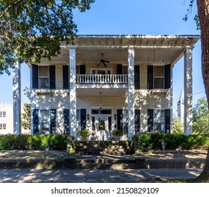 Selma, Alabama, USA-March 1, 2022: Historic antebellum house in downtown Selma's historic district.