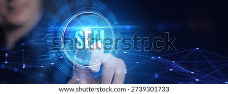 SEM Search Engine Optimization Marketing Ranking concept for website.
