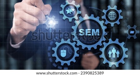 SEM Search Engine Optimization Traffic Website Internet Business Technology Communication Concept