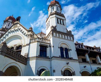 Semarang, Central Jawa, Indonesia, July 15, 2021. Lawang Sewu is a historic building owned by PT Kereta Api Indonesia (Persero) which was originally used as the Head Office of the railway company NISM