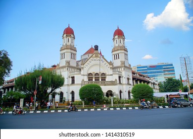 Semarang, Indonesia - ca 2019: Lawang Sewu is a historic building in Indonesia located in Semarang City, Central Java.