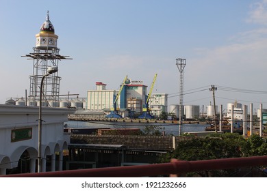 Semarang, Indonesia - September 12, 2020: A Portrait Of PT Sriboga Flour Mill Factory