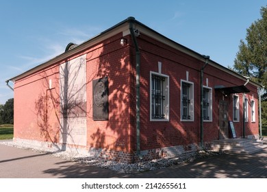Semenovskoye village, Moscow Oblast, Russia - August, 2021: Attractions of the region. View of Leo Tolstoy Museum on sunny day. 