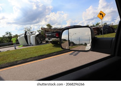 Semi Truck Rollover On Veterans Blvd Port Charlotte Fl Taken November 2, 2021 3:00PM