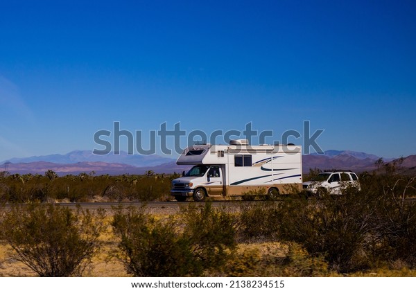 Semi Trucks on the Nevada Highway, USA.\
Trucking in Nevada , USA -November 2016:\
