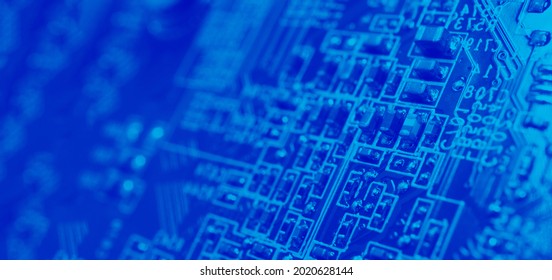 Semiconductor. cpu chip located on the green motherboard of the computer. Semi conductor motherboard circuit board. Hightech computer board with manufacture chip pcb technology. Smart phone iot chip.