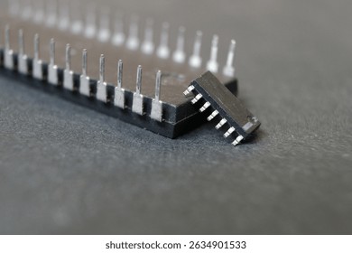 Semiconductor integrated circuits. IC Development. Evolution of electronic chips.

