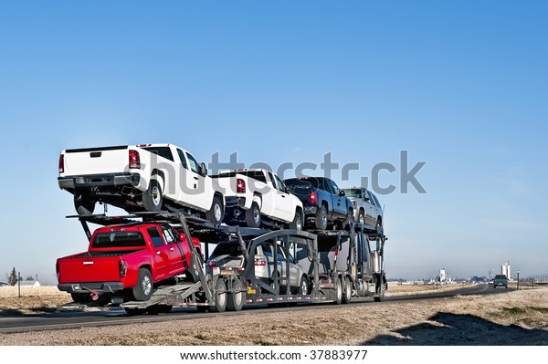 Semitruck Car Hauler Sometimes Called Traveling Stock Photo (Edit Now ...