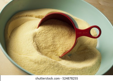 Semolina Flour In A Bowl