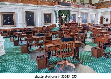 Senate Chamber In Texas State Capitol In Austin, TX