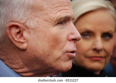 Senator John McCain And Wife Cindy McCain