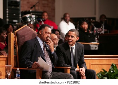 Senator Obama Consults With Rev. Jesse Jackson Sr.