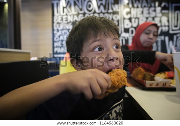 Senawang Malaysia 2682018 Boy Really Enjoying Stock Photo Edit Now 1164563020