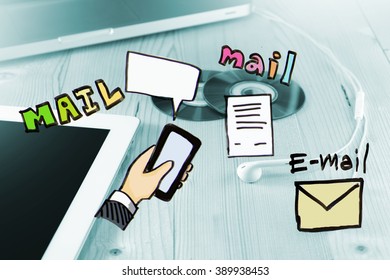 send electronic mail concept