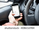 sending text from a smartphone while driving a car
