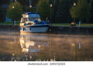 The Seneca River flows through Seneca Falls, offering peaceful waterfront views in the birthplace of women’s rights