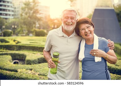 Senior Adult Couple Exercise Fitness Strength - Powered by Shutterstock