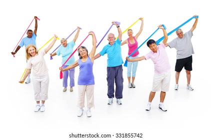 Senior Adult Exercise Activity Healthy Workout Concept