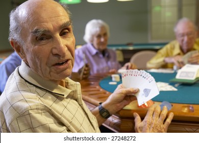 Senior Adults Playing Bridge