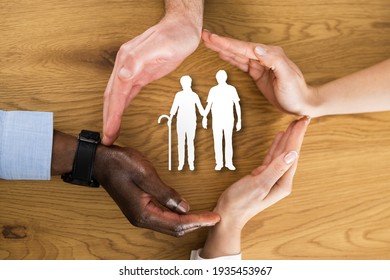 Senior African American Family Couple Insurance Protection