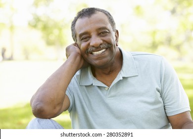Senior African American Man In Park