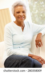 Senior African American Woman At Home