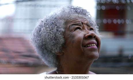 A Senior Black Woman In Meditation