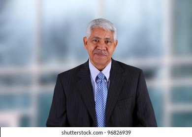 Senior Business Man Working In His Office