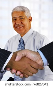 Senior Business Man Working In His Office