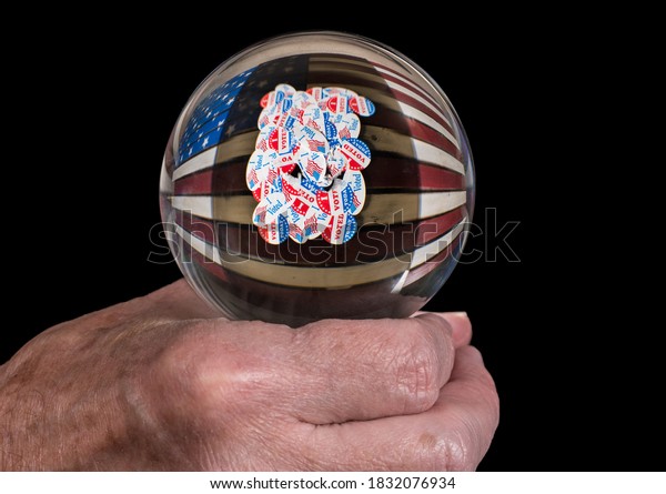 Concept stock photo about predicting the results of the US election