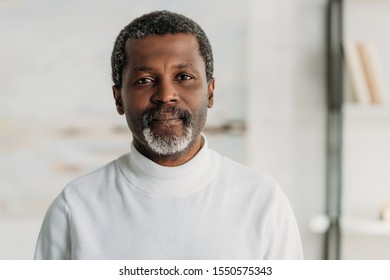 Senior, Confident African American Man Looking At Camera