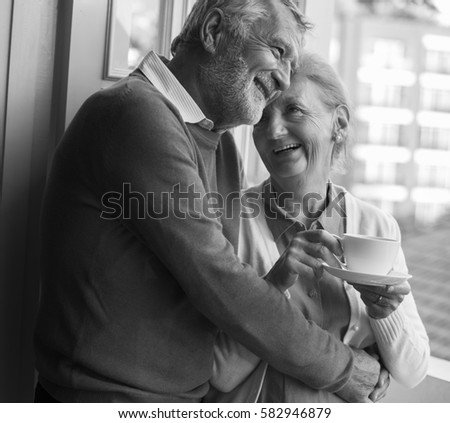 Similar – Love Couple Middle age Joy